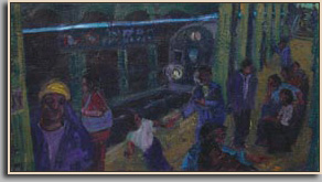 STUDY FOR A SUBWAY PAINTING II   2006   acrylic/canvas   24" x 44"